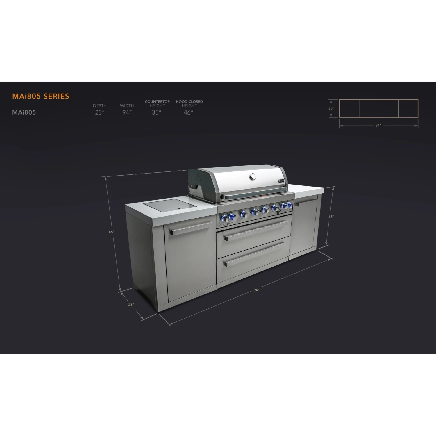 Mont Alpi 805 BBQ Grill Island - MAi805 4 Mont Alpi 805 BBQ Grill Island - MAi805 - Image 2