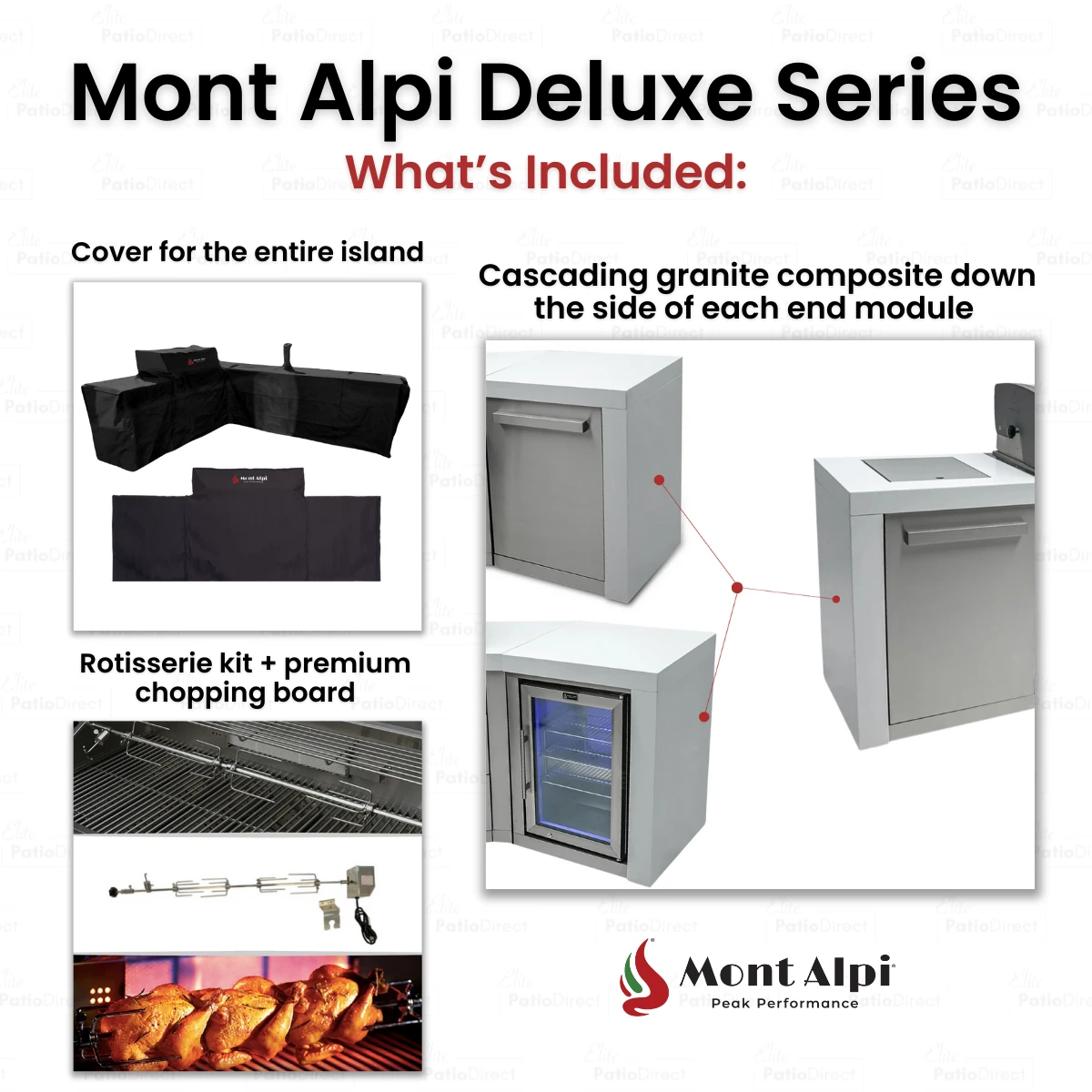 Mont Alpi 805 Deluxe BBQ Grill Island With 90 Degree Corner & Fridge Cabinet - MAi805-D90FC 5 Mont Alpi 805 Deluxe BBQ Grill Island With 90 Degree Corner & Fridge Cabinet - MAi805-D90FC - Image 3