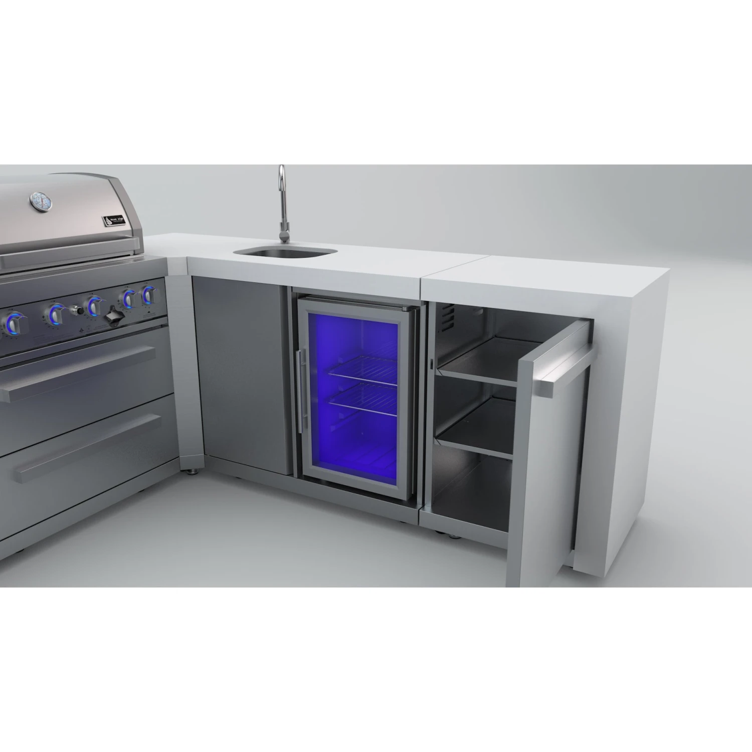 Mont Alpi 400 Deluxe BBQ Grill Island With 90 Degree Corner & Beverage Center - MAi400-D90BEV 22 Mont Alpi 400 Deluxe BBQ Grill Island With 90 Degree Corner & Beverage Center - MAi400-D90BEV - Image 20