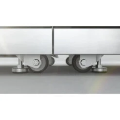 Mont Alpi 805 Deluxe BBQ Grill Island With Fridge Cabinet - MAi805-DFC -Outdoor Kitchen Shop montalpibbqislandwheellevelers 695x695 ec38647d b704 452b ae94 7bbd7536210c