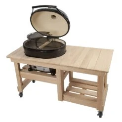 Primo Oval XL 400 Ceramic Kamado Grill On Table 19 Primo Oval XL 400 Ceramic Kamado Grill On Table -Outdoor Kitchen Shop oval xl 400 778 countertop table open