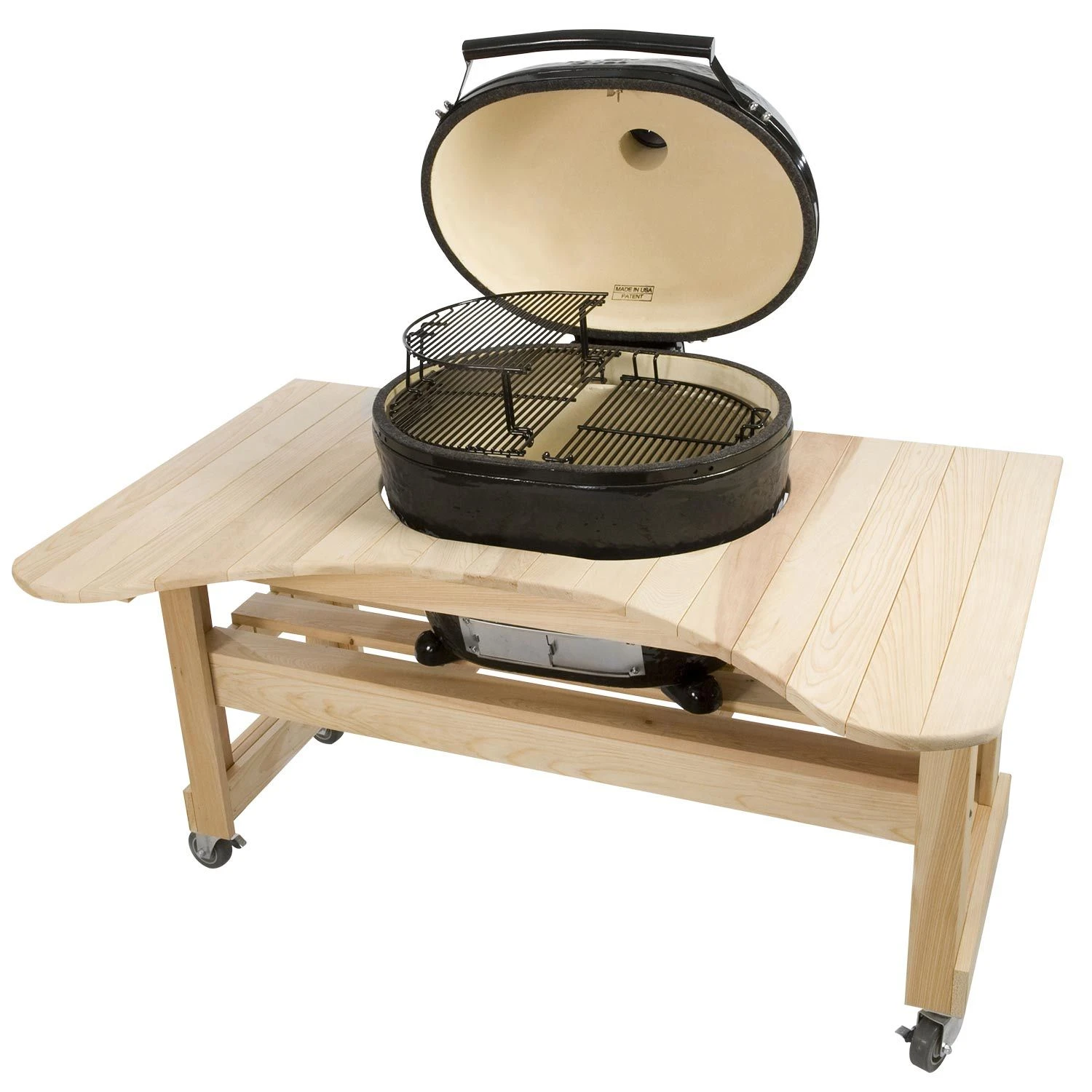 Primo Oval XL 400 Ceramic Kamado Grill On Table 4 Primo Oval XL 400 Ceramic Kamado Grill On Table - Image 2