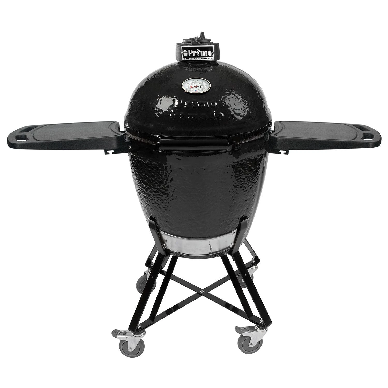 Primo Large Round Ceramic Kamado Grill With Cradle & Side Shelves 3 Primo Large Round Ceramic Kamado Grill With Cradle & Side Shelves