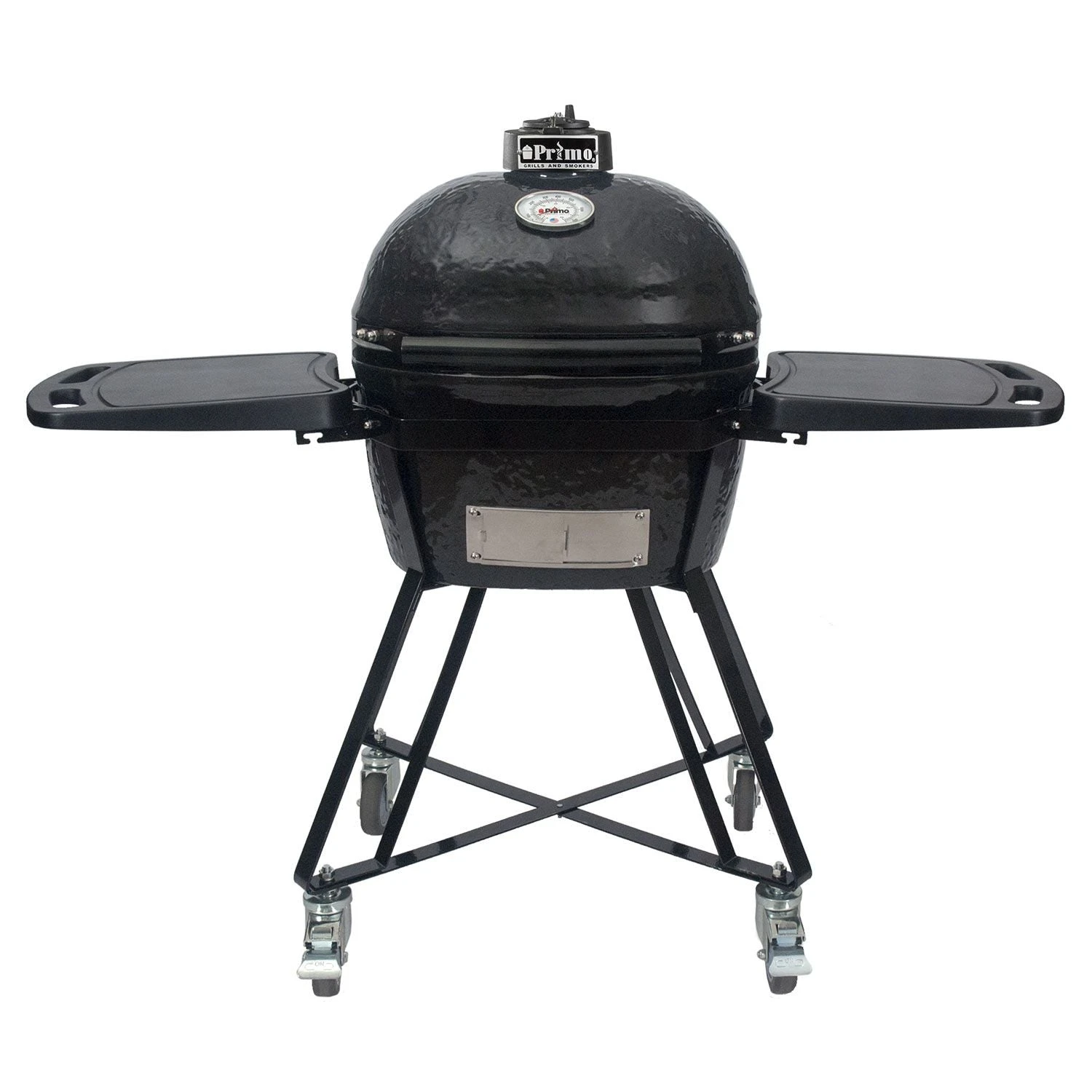 Primo Oval Junior 200 Ceramic Kamado Grill With Cradle & Side Shelves 3 Primo Oval Junior 200 Ceramic Kamado Grill With Cradle & Side Shelves