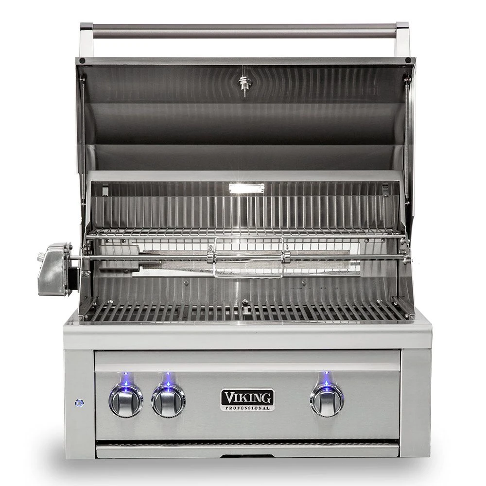 Viking 5 Series 30-Inch Stainless Steel Built-In Grill With ProSear Burner & Rotisserie 4 Viking 5 Series 30-Inch Stainless Steel Built-In Grill With ProSear Burner & Rotisserie - Image 2